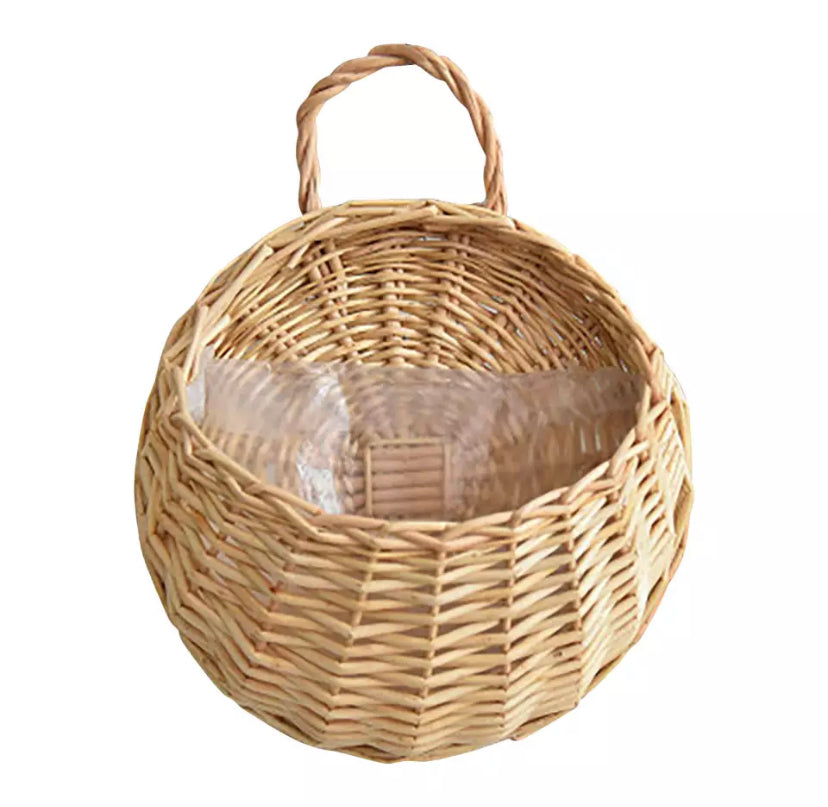 Wall Hanging Wicker Basket for Artificial Plants