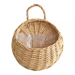 Wall Hanging Wicker Basket for Artificial Plants