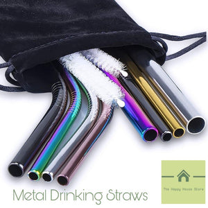 Reusable Metal Straws.