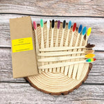 Natural Bamboo Toothbrushes-Set of 10