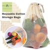 Reusable Cotton Mesh Vegetable bag.