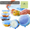 Reusable Silicone Lids - Set of 6 or 12.