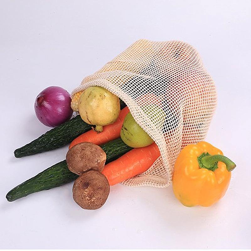 Reusable Cotton Mesh Vegetable bag.