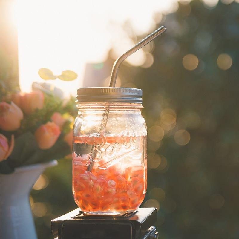 Reusable Metal Straws.