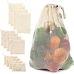 Reusable Cotton Mesh Vegetable bag.