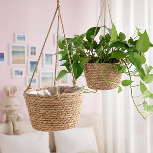 Hanging Wicker Baskets for Artificial Plants