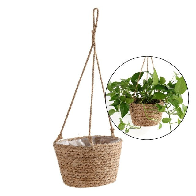 Hanging Wicker Baskets for Artificial Plants